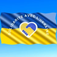 Yellow Blue Ukrainian Flag We stand with Ukraine Animated Instagram Post