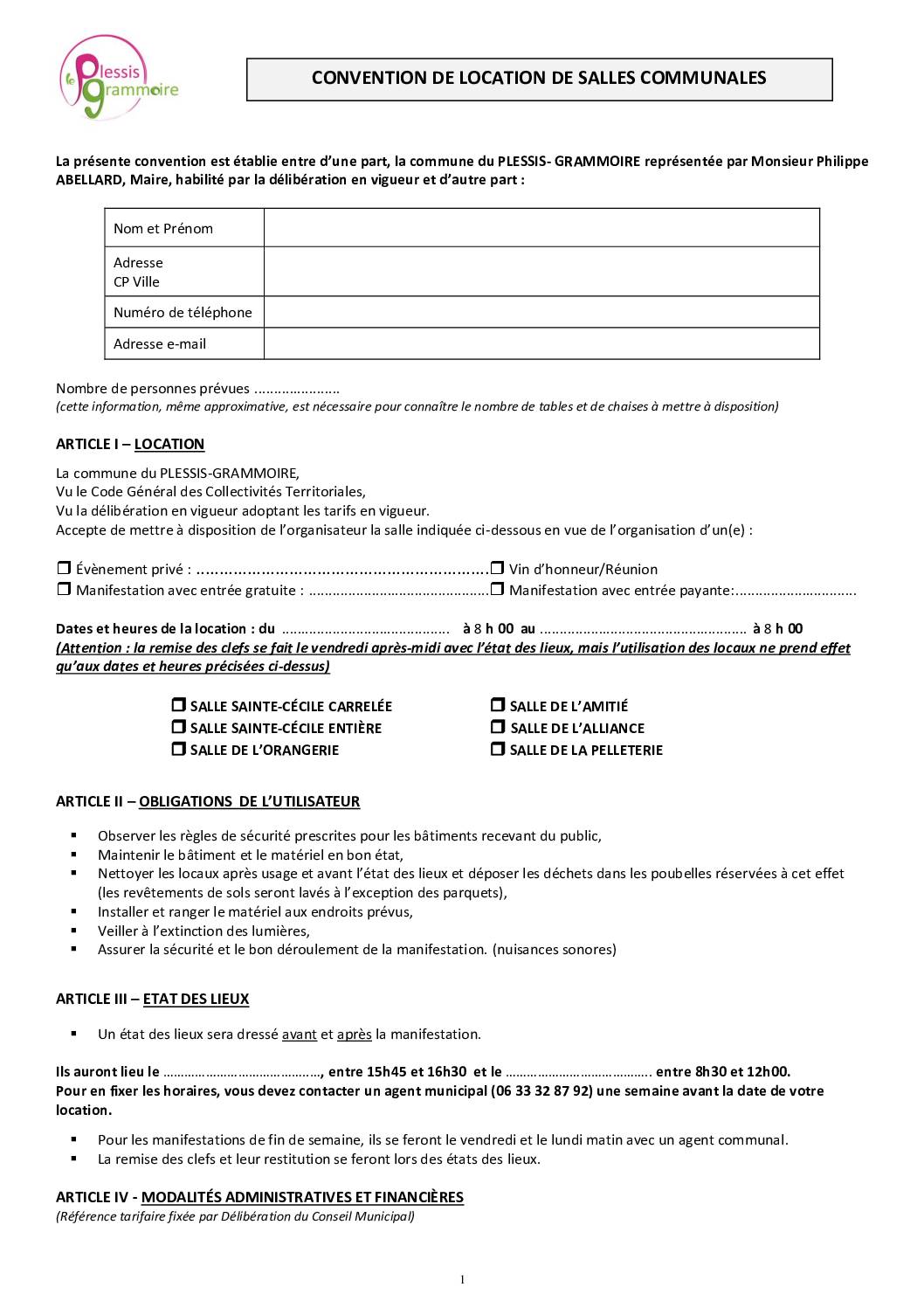 2021 – CONVENTION MISE A DISPOSITION SALLES