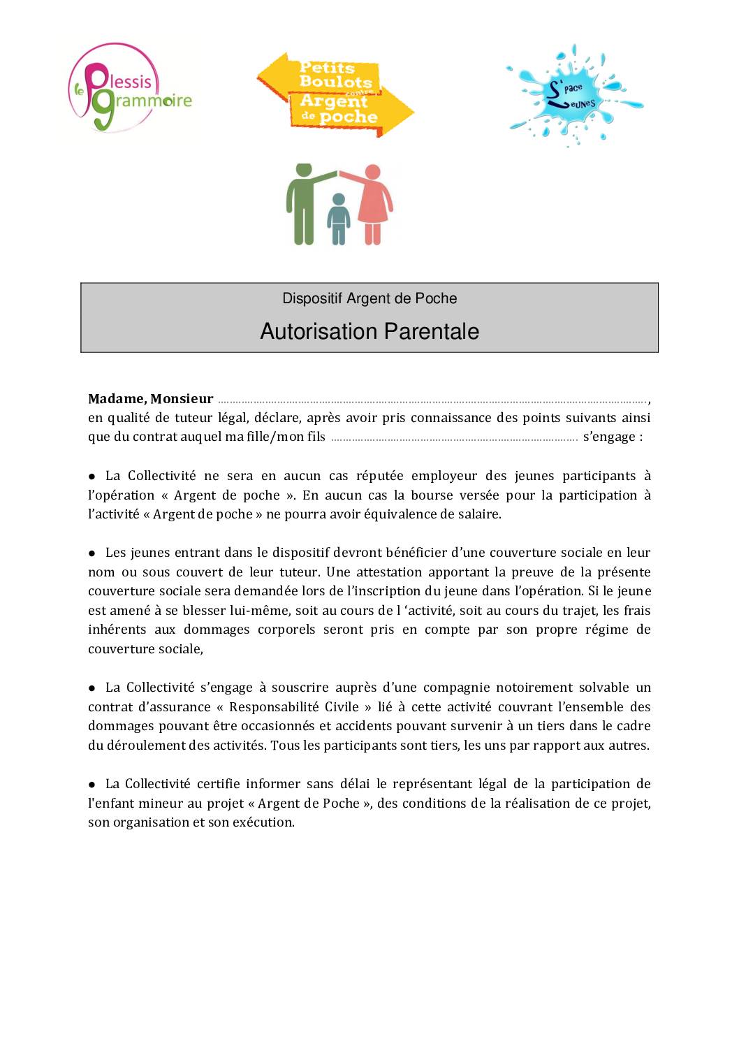 Autorisation parentale