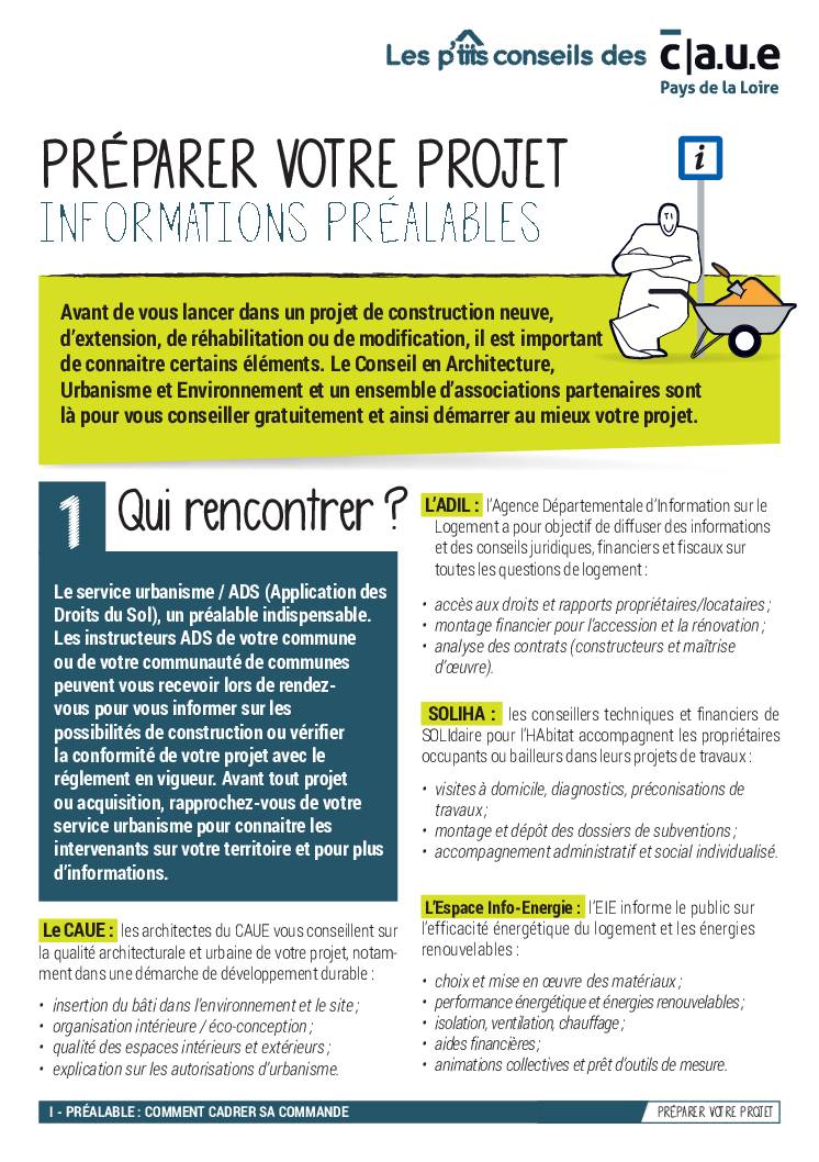 1 – Informations préalables