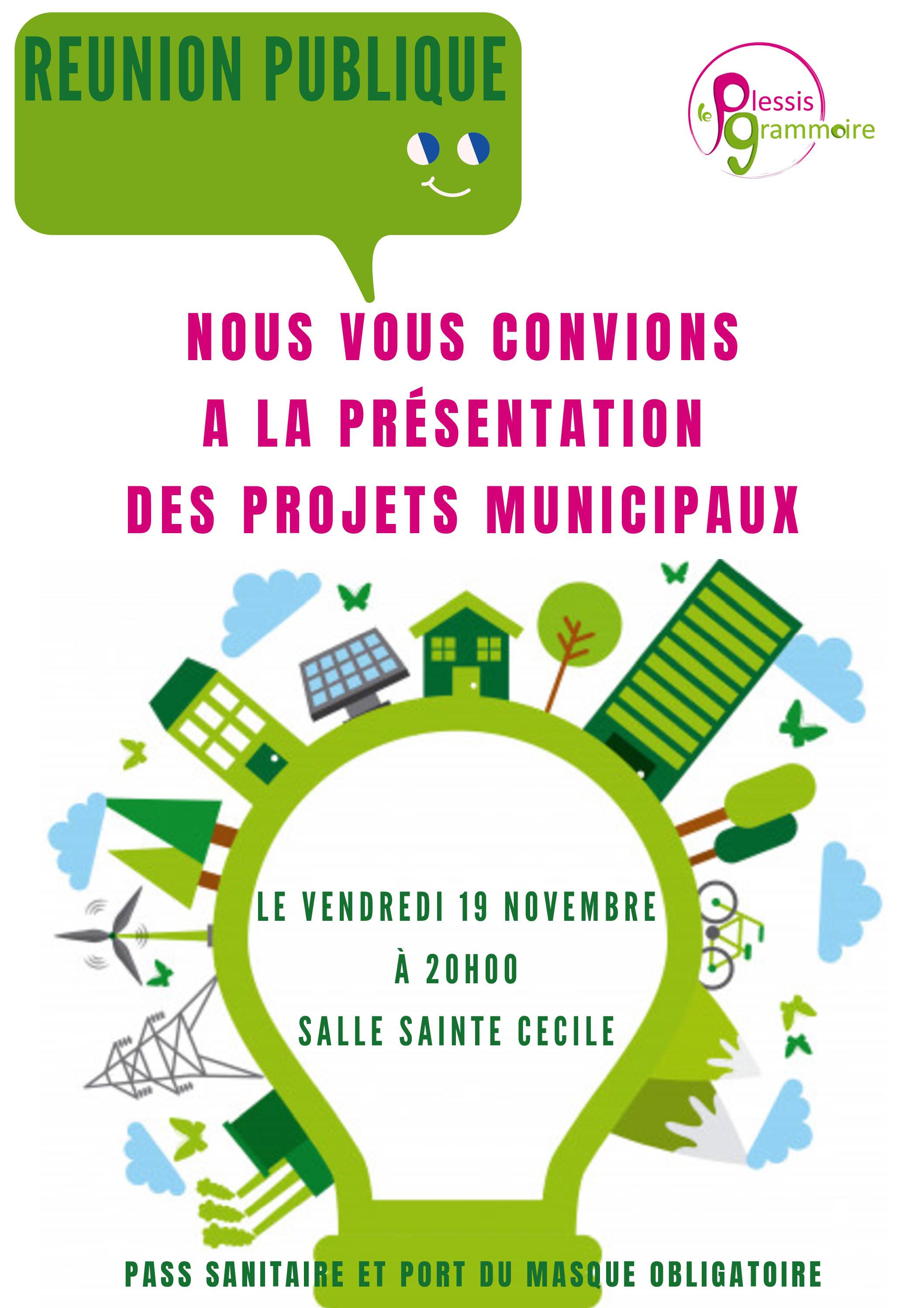 REUNION PUBLIQUE projets municipaux 19112021